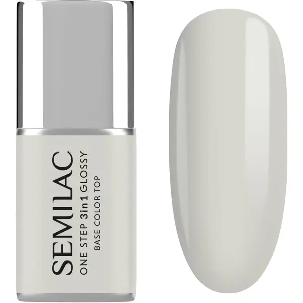 Semilac One Step 3in1 Glossy lac de unghii sub forma de gel culoare 110 The White 7 ml