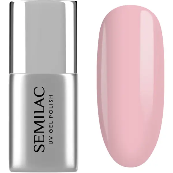 Semilac UV Gel Base Fiber Base baza gel pentru unghii culoare Pink Milk 7 ml