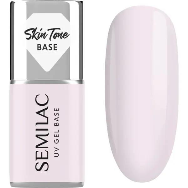 Semilac UV Gel Base Skin Tone Base baza gel pentru unghii culoare Natural Pink 7 ml