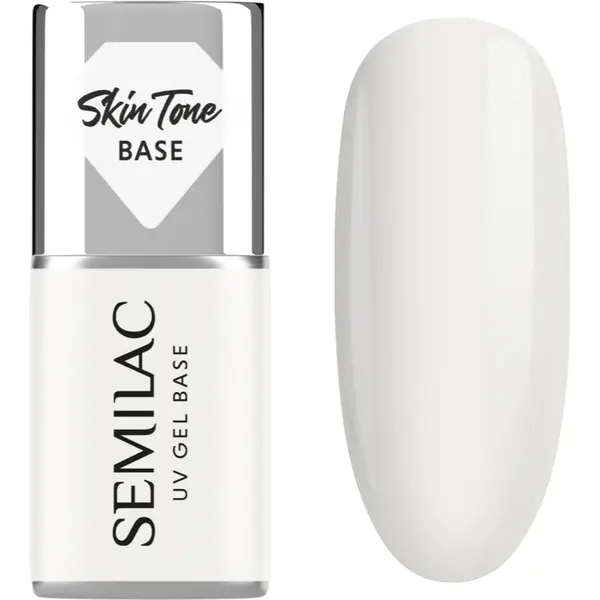 Semilac UV Gel Base Skin Tone Base baza gel pentru unghii culoare Coconut Cream 7 ml