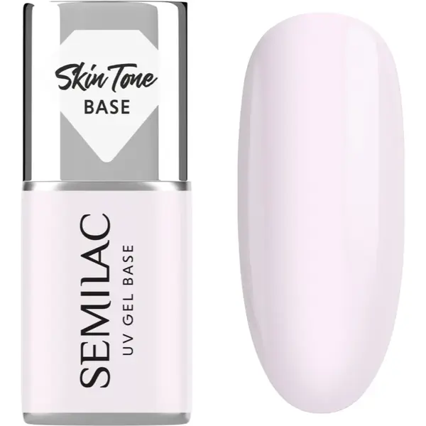 Semilac UV Gel Base Skin Tone Base baza gel pentru unghii culoare Milky Pink 7 ml