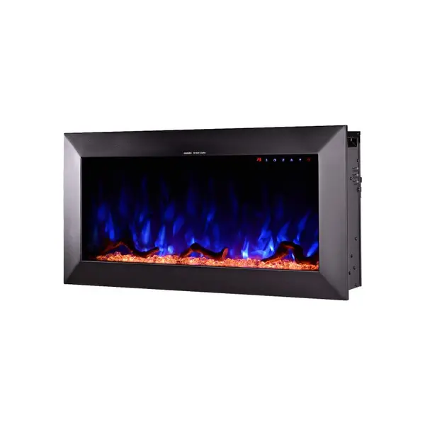 Semineu electric de perete/incorporabil Racy 36, 1500W, 30 de combinatii ale culorii flacarilor