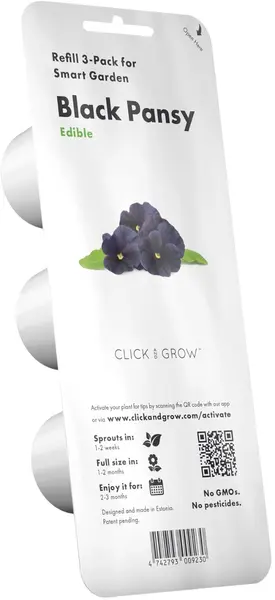 Semințe Click and Grow - Black pansy, 3 rezerve