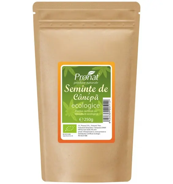 Seminte de canepa BIO decorticate, 250g