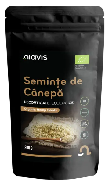 Seminte de canepa decorticate, 200g, Niavis