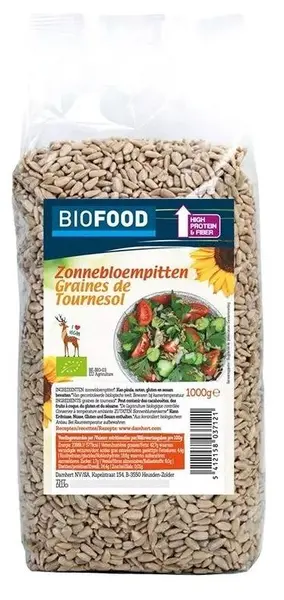 Semințe de floarea-soarelui bio, decojite, 1 kg, Damhert