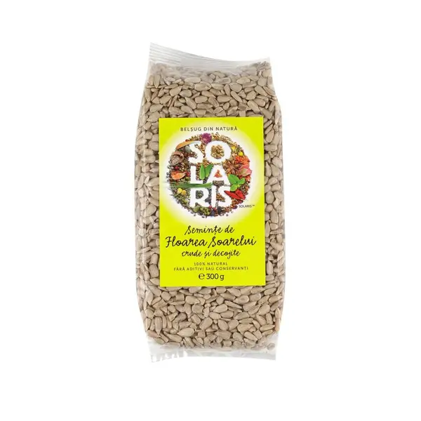 Seminte de floarea soarelui crude si decojite, 300g, Solaris