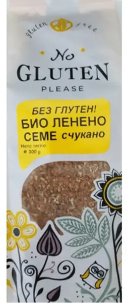 Semințe de in brune organice, zdrobite, 300 g, No Gluten Please