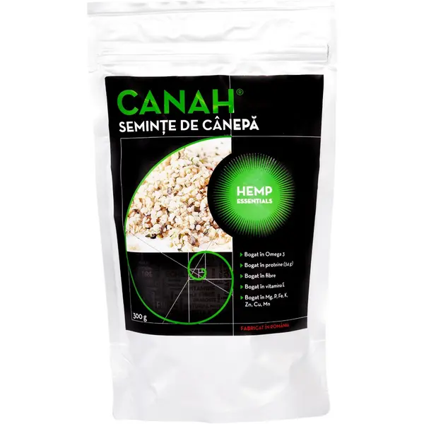 Seminte decorticate de canepa, 300g, Canah