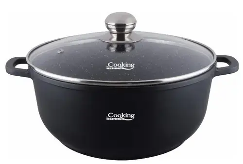 Semioala aluminiu turnat Heinner HR-SCO-A0332A, 10 L, 32 x 14.5 cm (Negru)