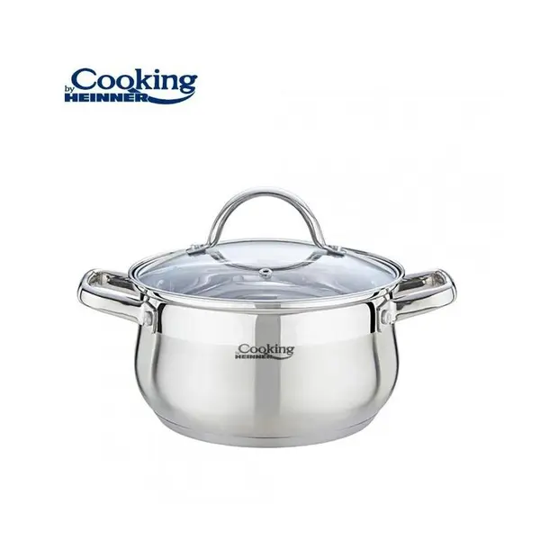 Semioala cu capac Amira Cooking By Heinner, Inox, 22 x 12.5 cm, 4.7 L