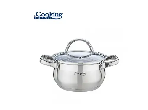 Semioala cu capac Heinner Amira HR-MSF-026, 18 x 10.5 cm, 2.6 L (Inox)