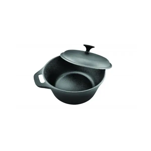 Semioala fonta pura cu capac 24x10.8 cm, 3.8l, Cooking by Heinner
