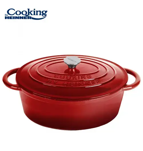 Semioala Heinner RED LINE HR-KN-SM28OV, cu capac, 33.5x26X12cm, 6L, Rosu
