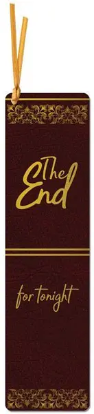Semn de carte cu siret Simetro Between the pages - The End...for tonight