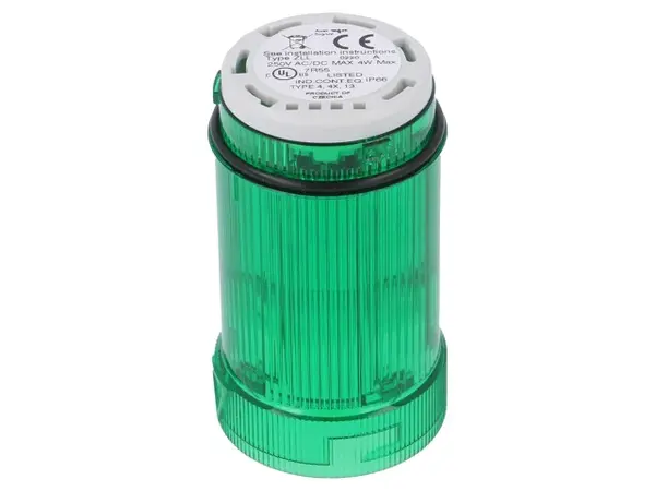 Semnalizator: luminos bec BA15D verde 12÷250VDC 12÷250VAC