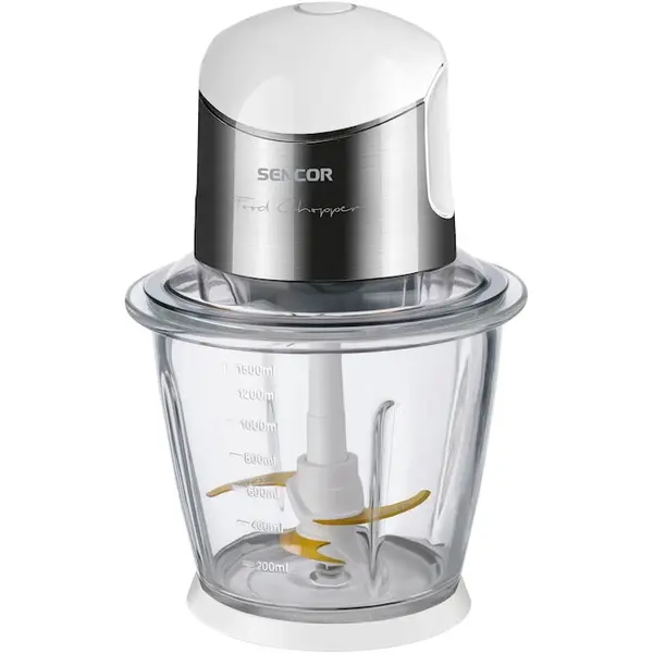 Sencor Tocator alimentar Sencor SCB 6150SS-EUE3, 800W, bol sticla 1.5 litri, lame titan, argintiu