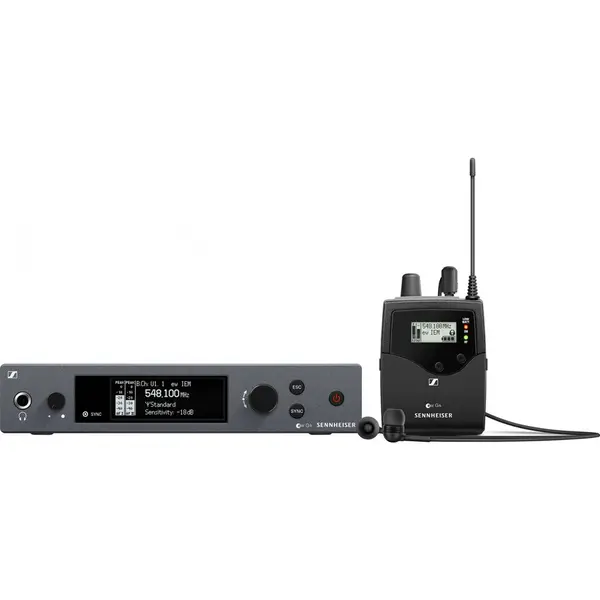 Sennheiser Set sistem monitorizare wireless in‑ear Sennheiser EW IEM G4-A, 516-558 MHz, Negru-Gri