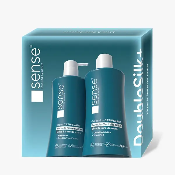 Sense Doublesilk + Lime Set (Gel de dus 330ml +Sapun maini 330ml ) Cahm Europe