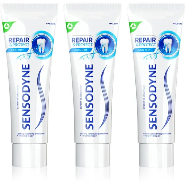 Sensodyne Repair & Protect Cool Mint pastă de dinți pentru dinti sensibili 3x75 ml