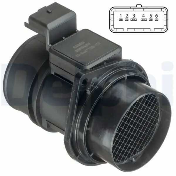 Senzor debitmetru (6 pin, modul) potrivit OPEL MOVANO A; RENAULT AVANTIME, ESPACE III, ESPACE IV, LAGUNA II, MASTER II, VEL SATIS 1.9D-2.8D 07.98-