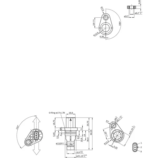 Senzor impulsuri, arbore cotit BOSCH 0 281 006 101