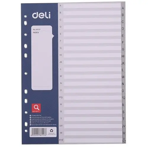 Separator Deli Start Plus - E38157 PP, A4, gri, A-Z