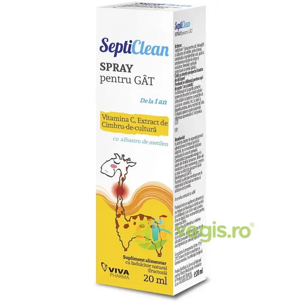 Septiclean Spray pentru Gat cu Vitamina C 20ml
