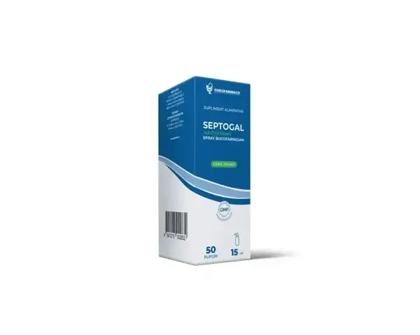 Septogal + Lactoferina Spray bucofaringian 15 ml