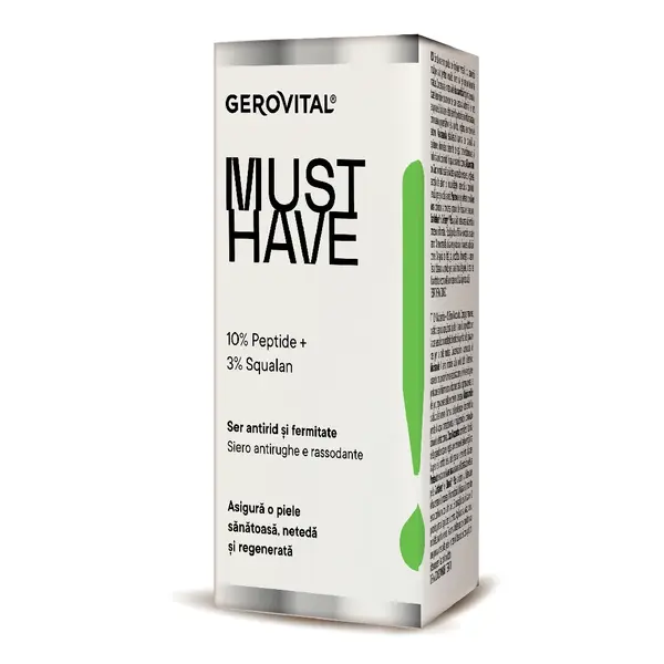 Ser antirid si fermitate 10% Peptide Must Have, 30 ml, Gerovital Must Have