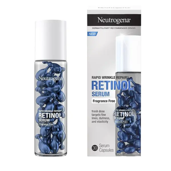 Ser de Fata Incapsulat, Neutrogena, Rapid Wrinkle Repair, impotriva Ridurilor si Liniilor Fine, cu Retinol, 30 capsule