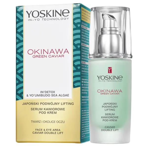 Ser dublu lift cu caviar verde pentru fata si ochi Okinawa Green Caviar, 30ml, Yoskine