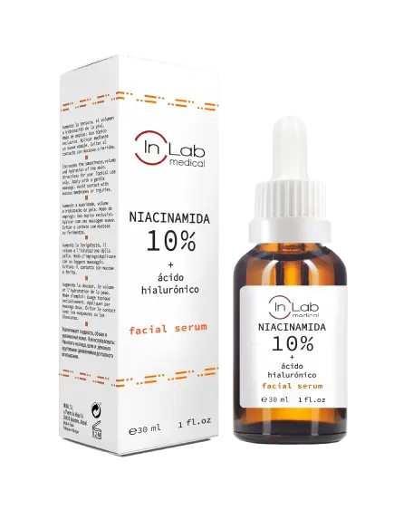 Ser pentru fata concentrat cu 10% niacinamida si acid hialuronic, 30ml, InLab Medical