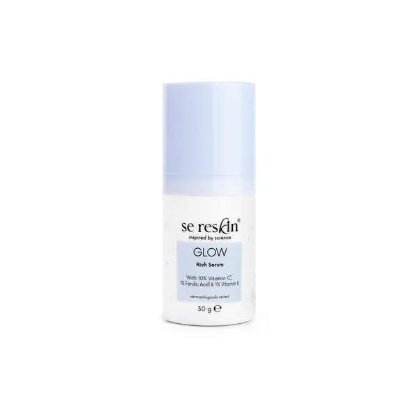 Ser pentru fata iluminator cu 10% vitamina C, E si acid ferulic Glow, 30 g, Se:Reskin