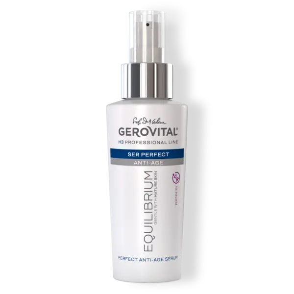 Ser Perfect Anti-age Antirid și Fermitate Pentru Ten Matur, Uscat Cu Peptide 5%, Gerovital H3 Equilibrium, 100 Ml