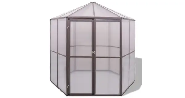 Sera aluminiu,240 x 211 x 232 cm,maro