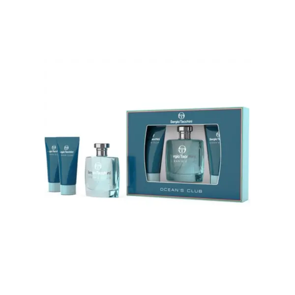 Sergio Tacchini Ocean`s Club Set cadou pentru Bărbați Volum EDT 100 ml + 100 ml gel de duș + 100 ml balsam după ras