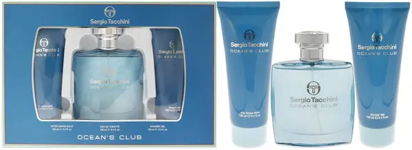 Sergio Tacchini Set Ocean Club - Apă de toaletă, Gel de duș și After shave, 3 х 100 ml