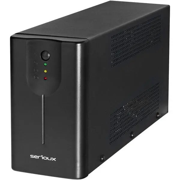 Serioux UPS Serioux LD1500LI, Line Interactive, 1500VA/900W, 4 Prize Schuko, USB/RJ45, Regulator automat de tensiune, Management, Repornire Automata