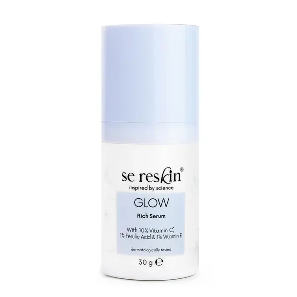 Serum cu 10% vitamina C, E si acid ferulic Glow, 30 g, Se:Reskin