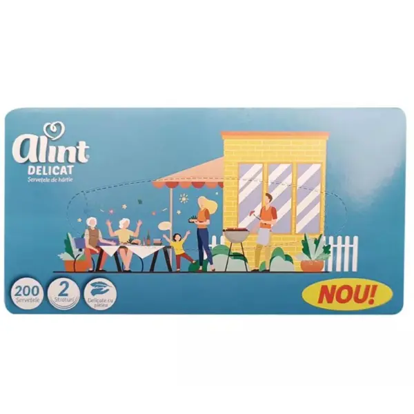 Servetele Faciale Alint, Delicate, 2 Straturi, 200 Bucati