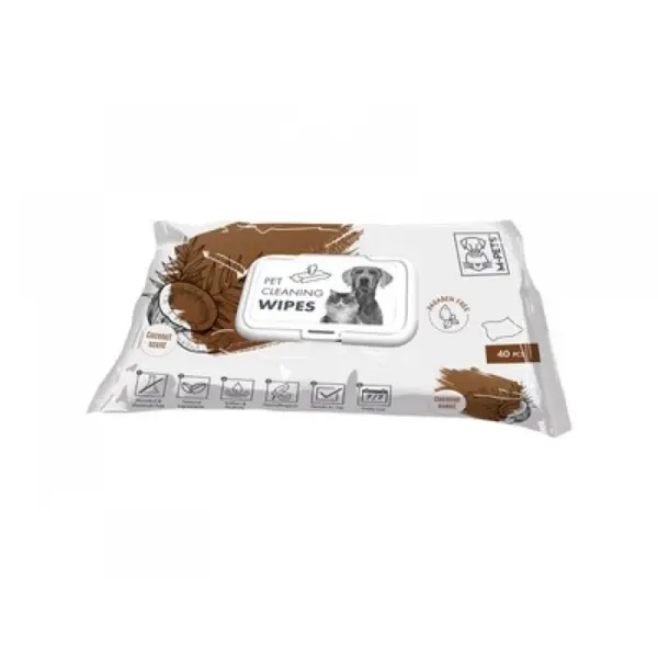 Servetele M-PETS, cocos, 15x20 cm, 40 buc