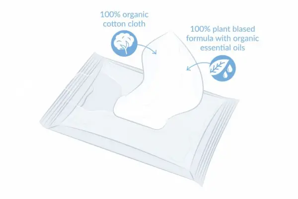 Servetele pentru bebelusi cu musetel organic, caise si ulei de migdale dulci Natracare 50 buc