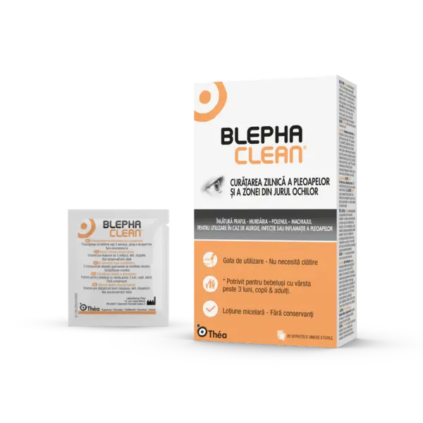 Servetele pentru igiena pleoapelor, 20 bucati, Blephaclean