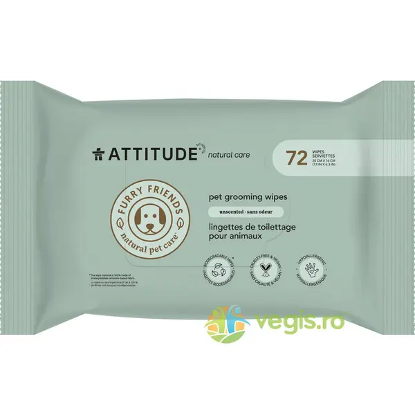 Servetele Umede 100% naturale pentru Animale 72buc