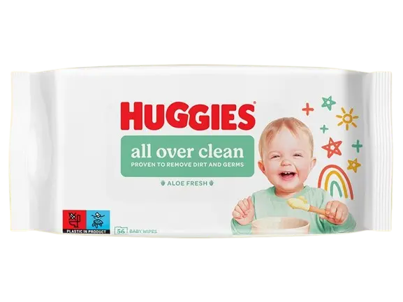 Servetele umede Baby all over clean, 56 bucati, Huggies