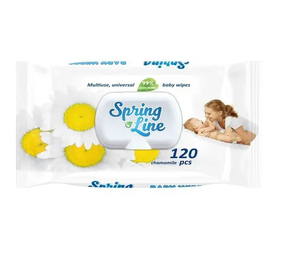 Servetele umede cu Musetel Spring Line Pop Up 120 bucati ambalaj cu capac