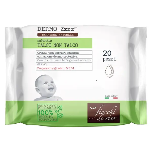 Servetele umede dermo-protectoare Dermo-Zzzz, 20 bucati, Fiocchi di Riso