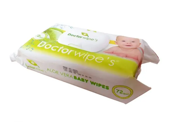 Servetele umede Doctor Wipes cu extract de Aloe Vera 72 bucati in cutie cu capac