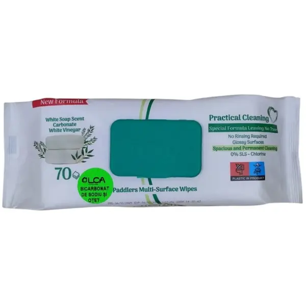 Servetele Umede Multisuprafete Easyclean Paddlers, White Soap, 70 Bucati